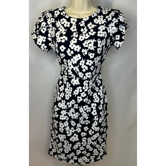 Ann Taylor Factory Floral Shift Dress - Size 0P - Picture 2 of 7